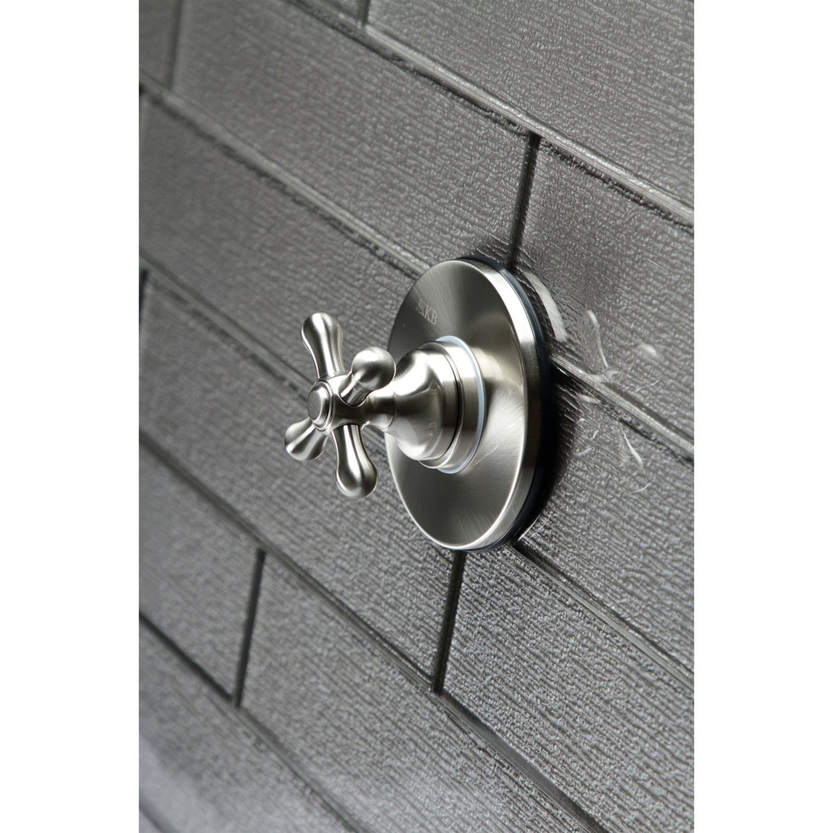 KS3038AX Single-Handle Wall Mount Three-Way Diverter Valve with Trim Kit, Brushed Nickel