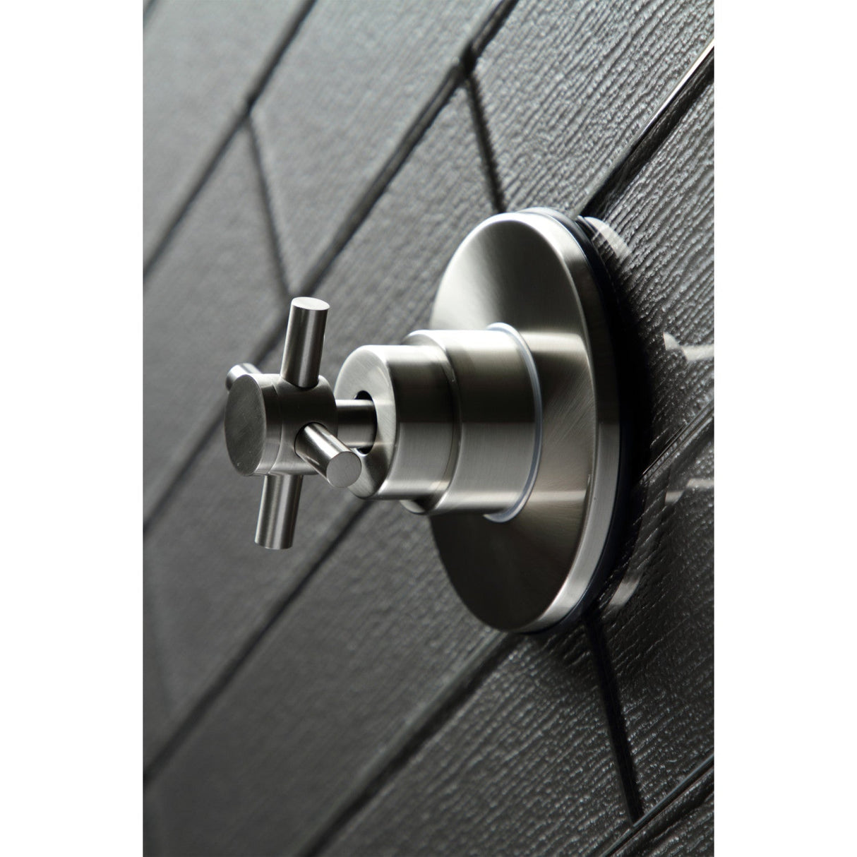 Concord KS3038DX Single-Handle Wall Mount Three-Way Diverter Valve with Trim Kit, Brushed Nickel