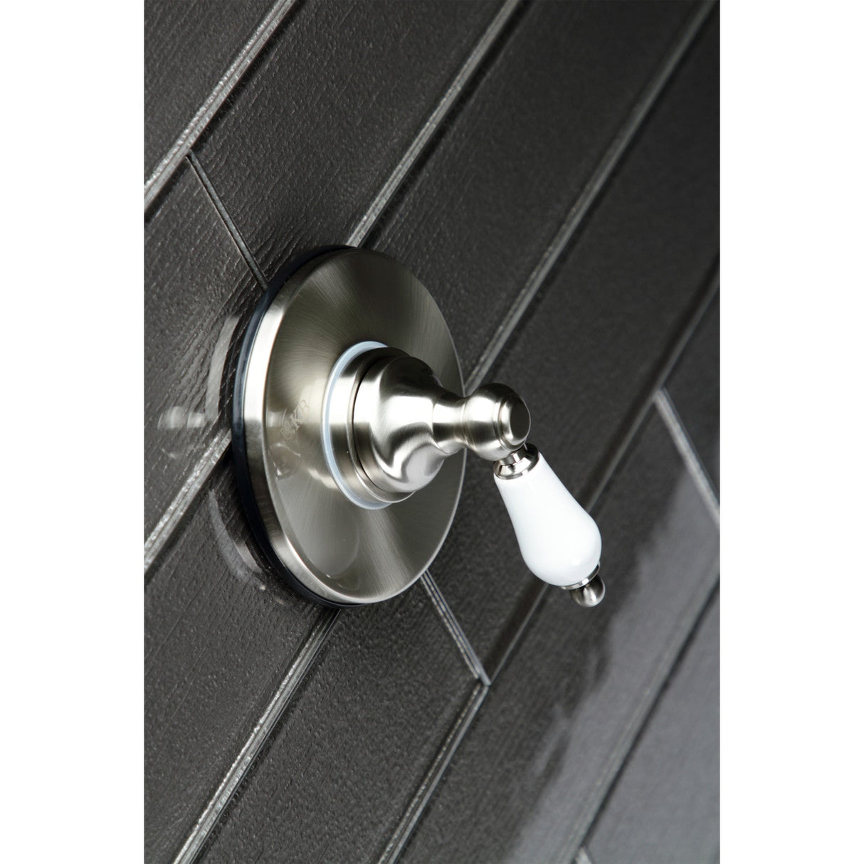 KS3038PL Single-Handle Wall Mount Three-Way Diverter Valve with Trim Kit, Brushed Nickel