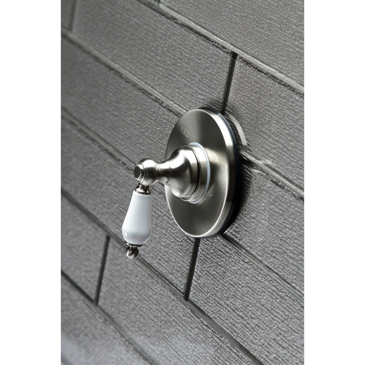 KS3038PL Single-Handle Wall Mount Three-Way Diverter Valve with Trim Kit, Brushed Nickel