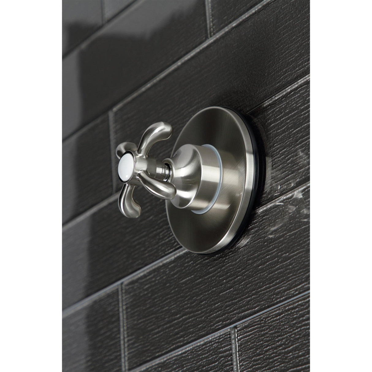 KS3038TX Single-Handle Wall Mount Three-Way Diverter Valve with Trim Kit, Brushed Nickel