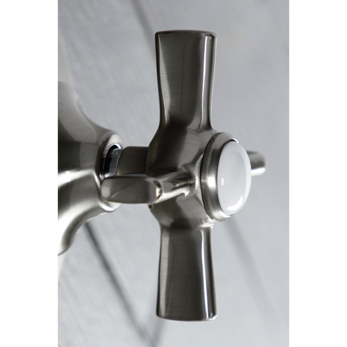 KS3038ZX Single-Handle Wall Mount Three-Way Diverter Valve with Trim Kit, Brushed Nickel