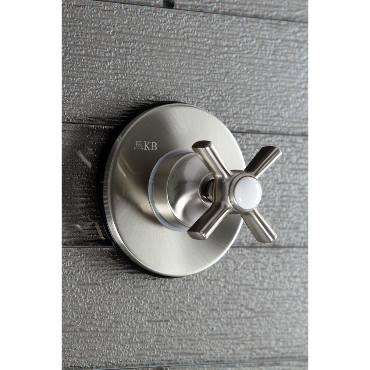 KS3038ZX Single-Handle Wall Mount Three-Way Diverter Valve with Trim Kit, Brushed Nickel