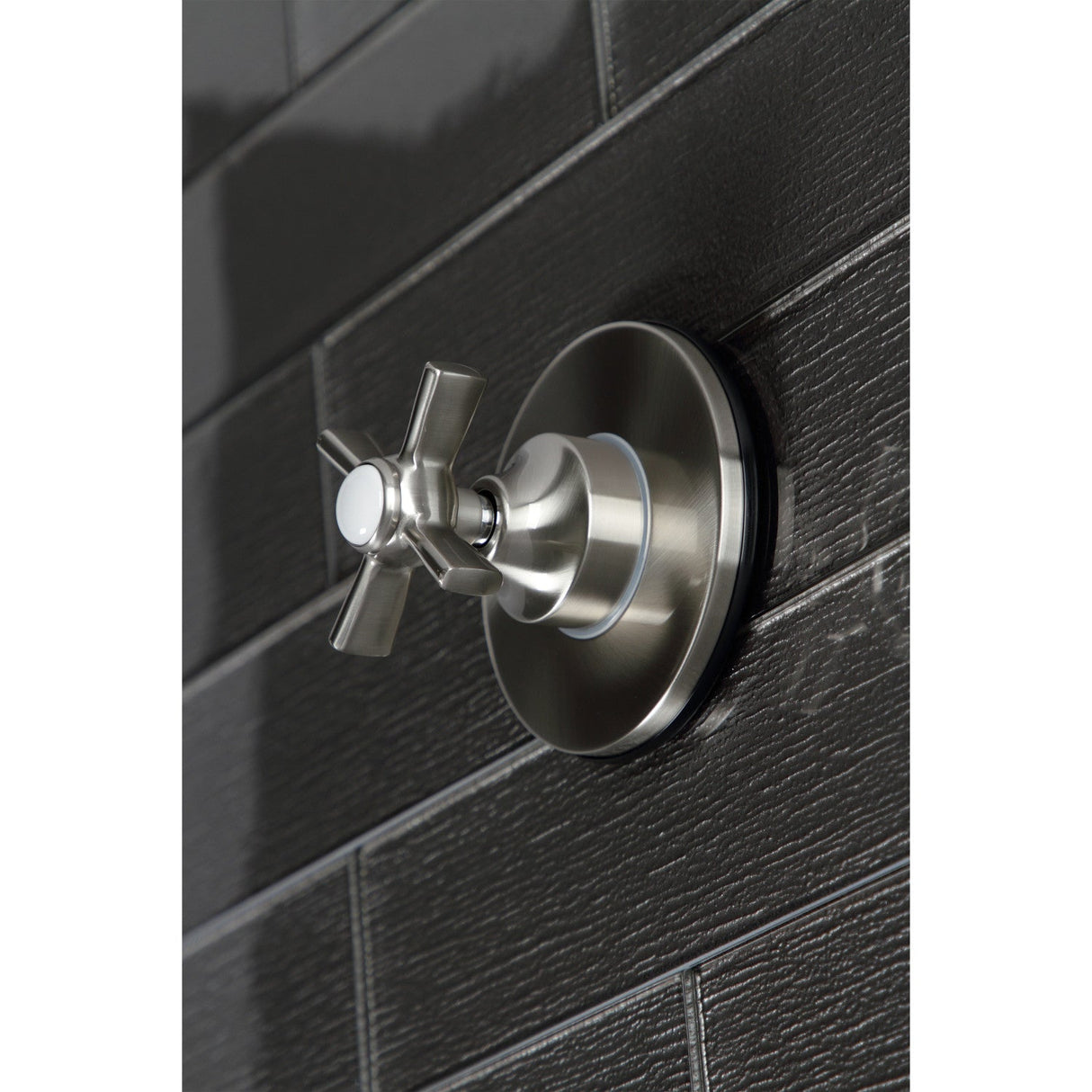 KS3038ZX Single-Handle Wall Mount Three-Way Diverter Valve with Trim Kit, Brushed Nickel