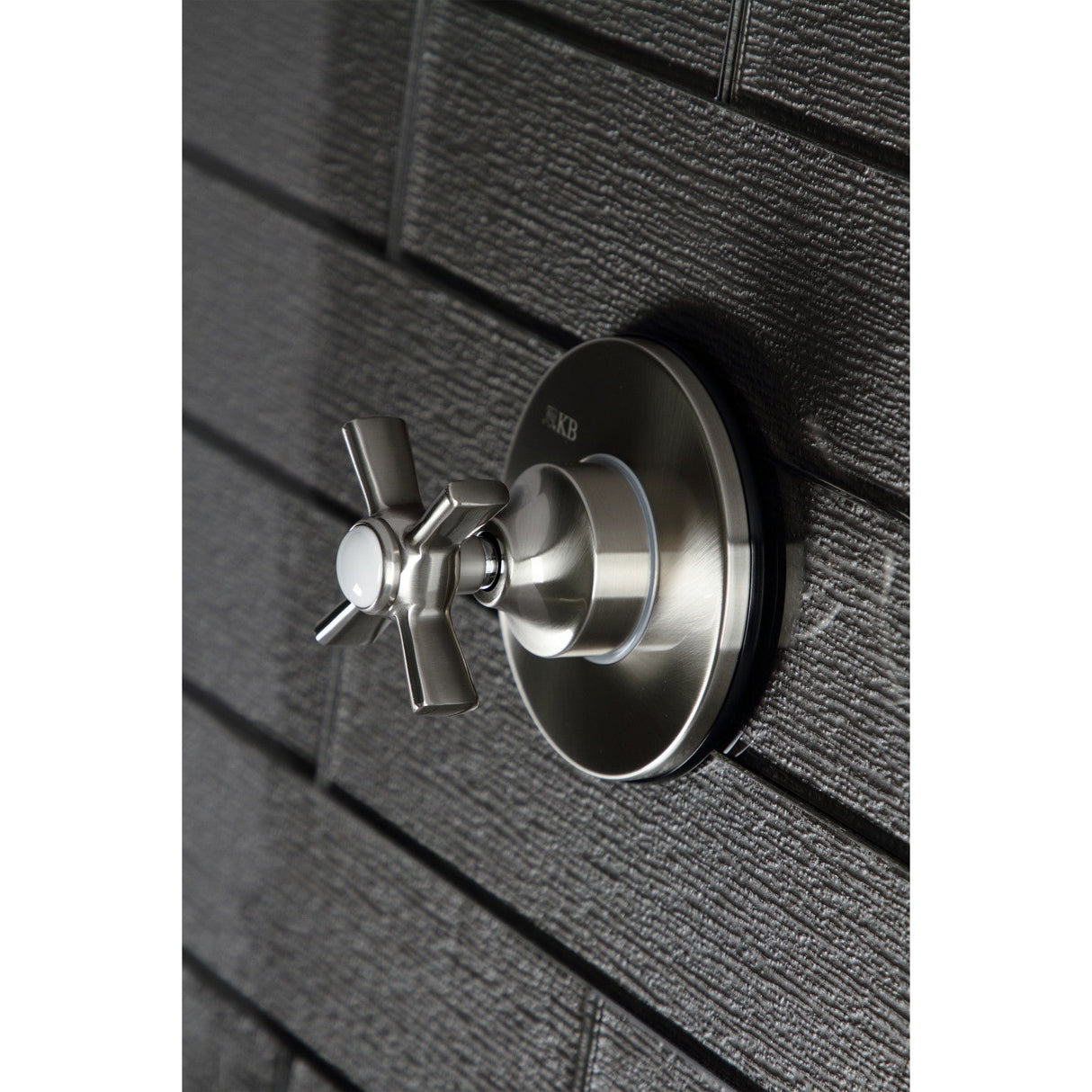 KS3038ZX Single-Handle Wall Mount Three-Way Diverter Valve with Trim Kit, Brushed Nickel