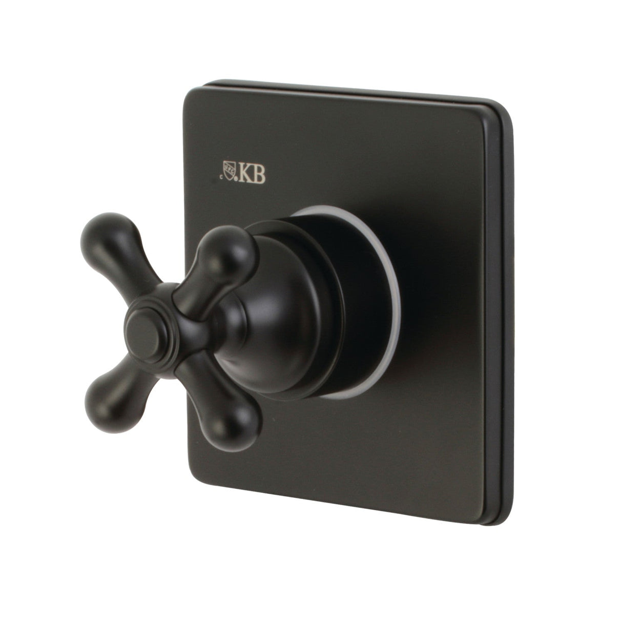 KS3040AX Single-Handle Wall Mount Three-Way Diverter Valve with Trim Kit, Matte Black