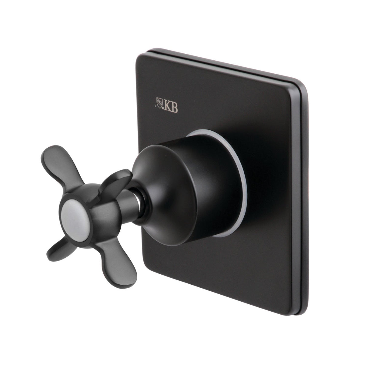 KS3040BEX Single-Handle Wall Mount Three-Way Diverter Valve with Trim Kit, Matte Black