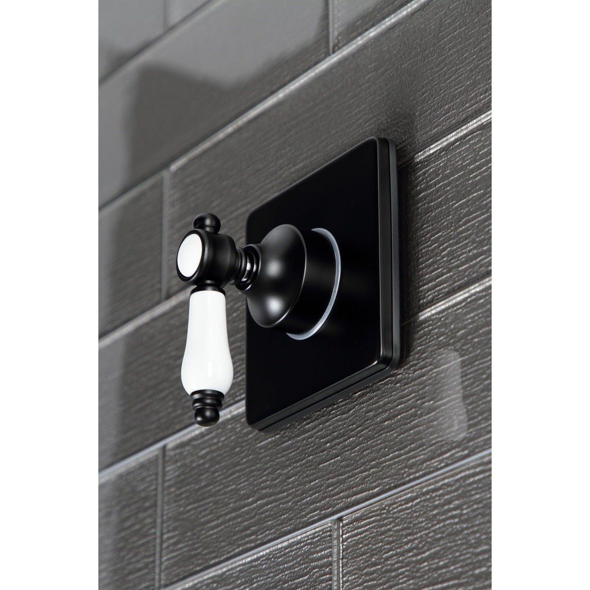 Bel-Air KS3040BPL Single-Handle Wall Mount Three-Way Diverter Valve with Trim Kit, Matte Black