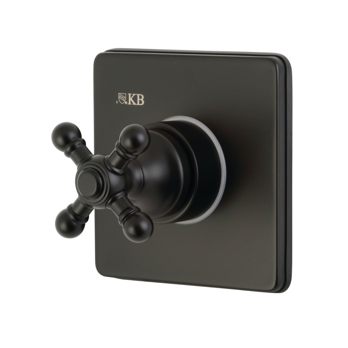 KS3040BX Single-Handle Wall Mount Three-Way Diverter Valve with Trim Kit, Matte Black