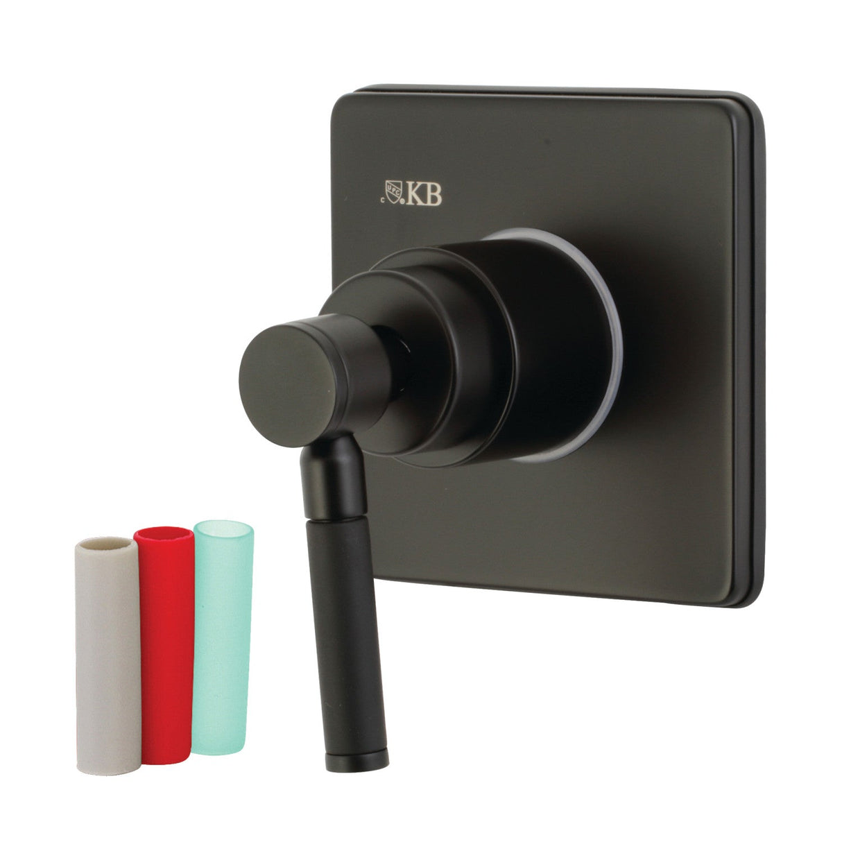 Kaiser KS3040DKL Single-Handle Wall Mount Three-Way Diverter Valve with Trim Kit, Matte Black