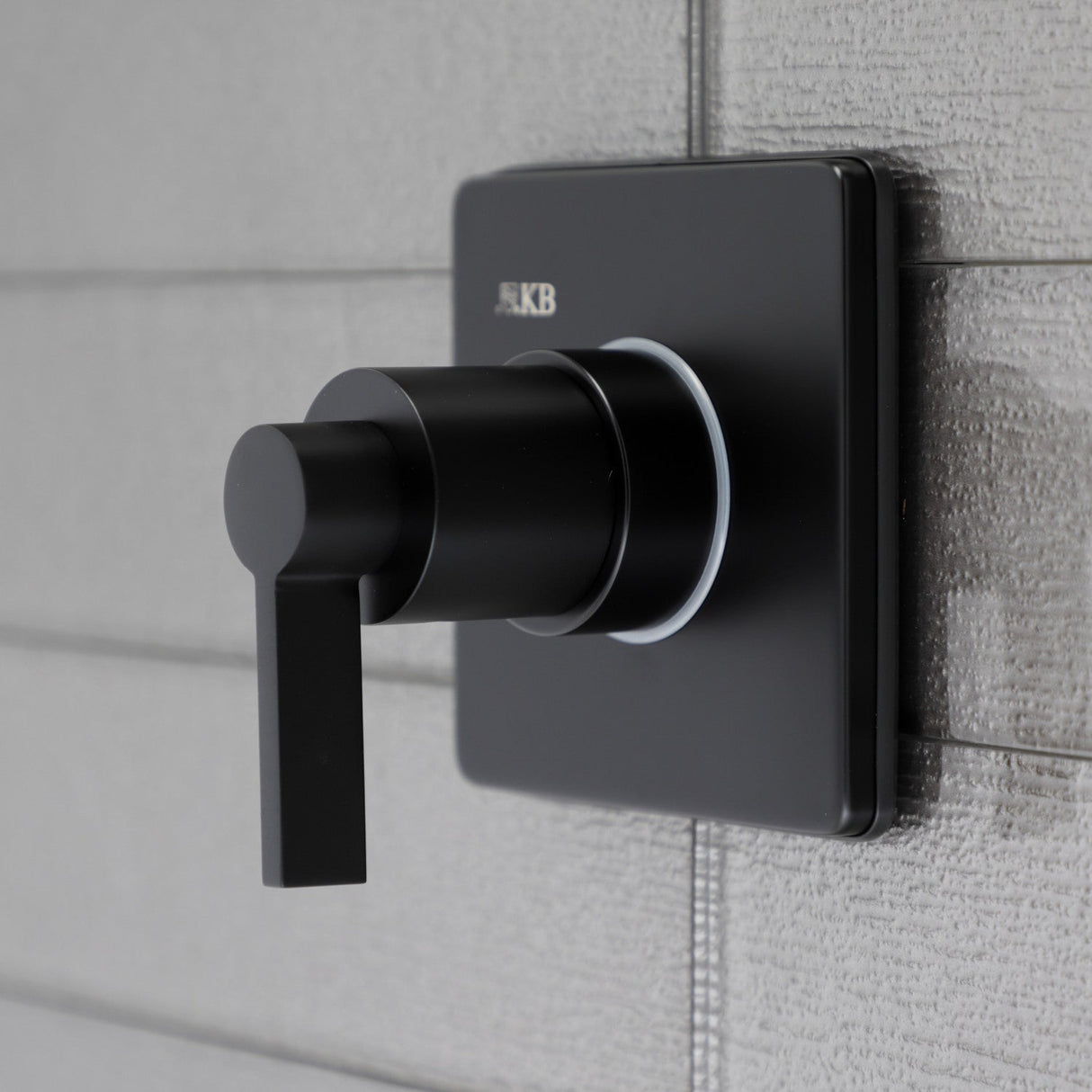 NuvoFusion KS3040NDL Single-Handle Wall Mount Three-Way Diverter Valve with Trim Kit, Matte Black