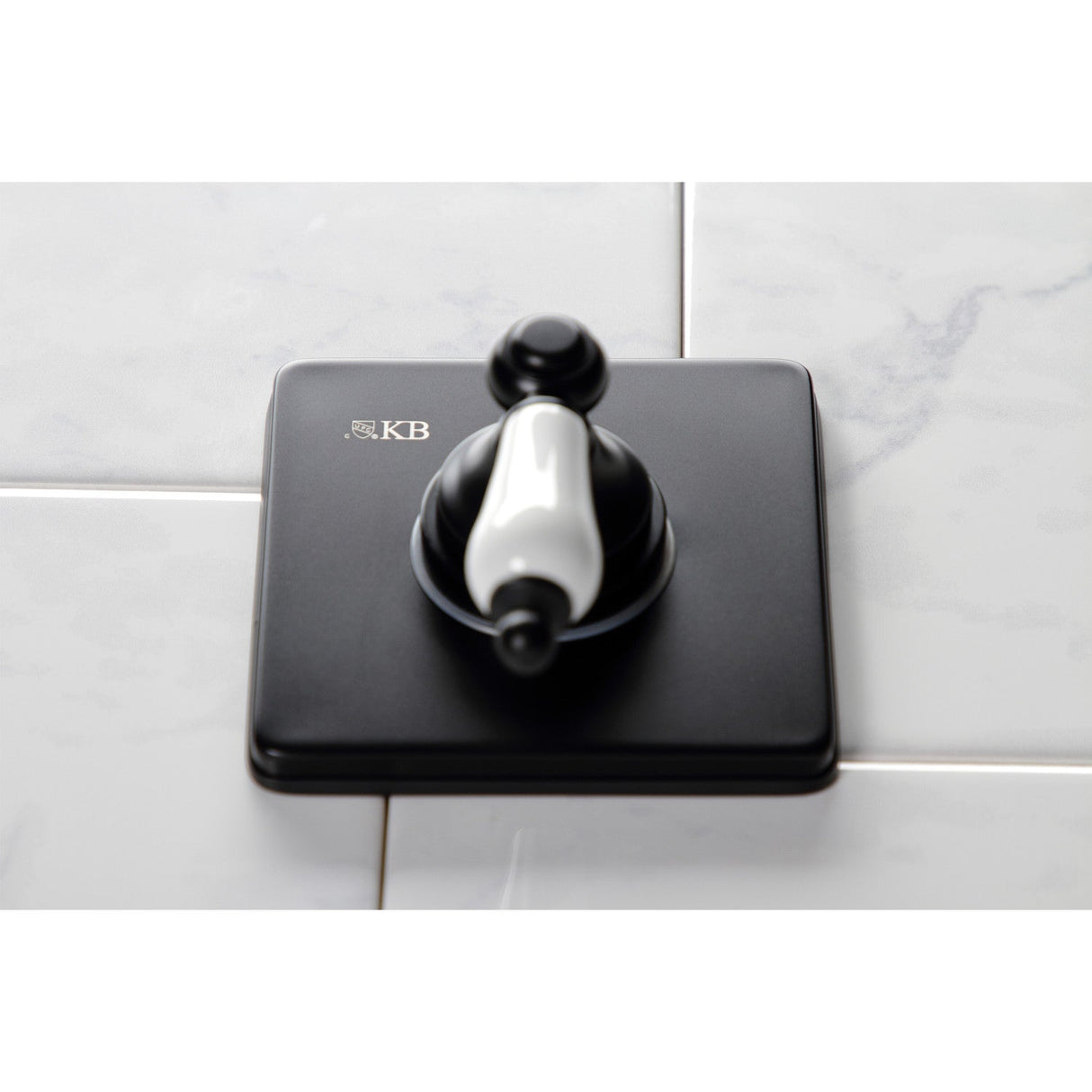 KS3040PL Single-Handle Wall Mount Three-Way Diverter Valve with Trim Kit, Matte Black