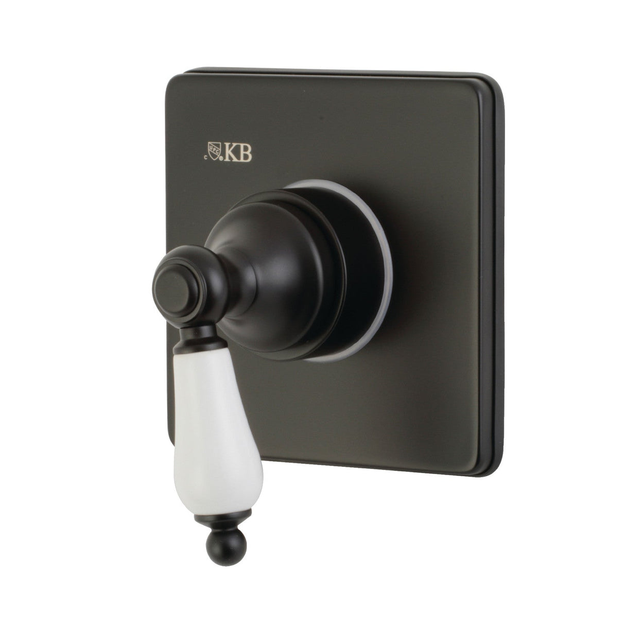 KS3040PL Single-Handle Wall Mount Three-Way Diverter Valve with Trim Kit, Matte Black