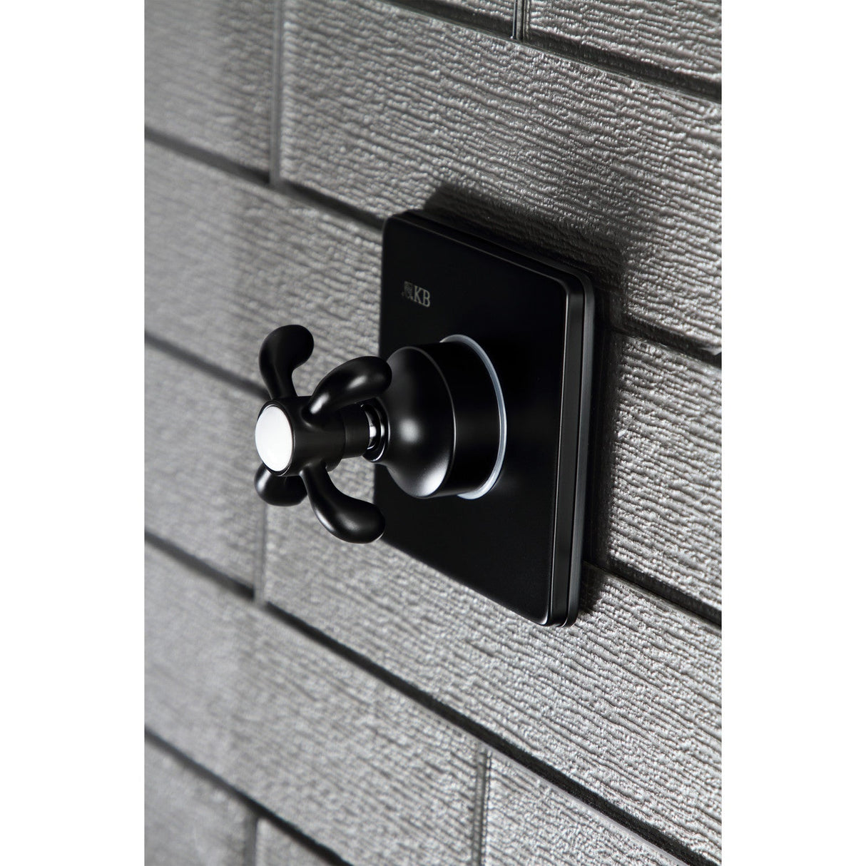 KS3040TX Single-Handle Wall Mount Three-Way Diverter Valve with Trim Kit, Matte Black