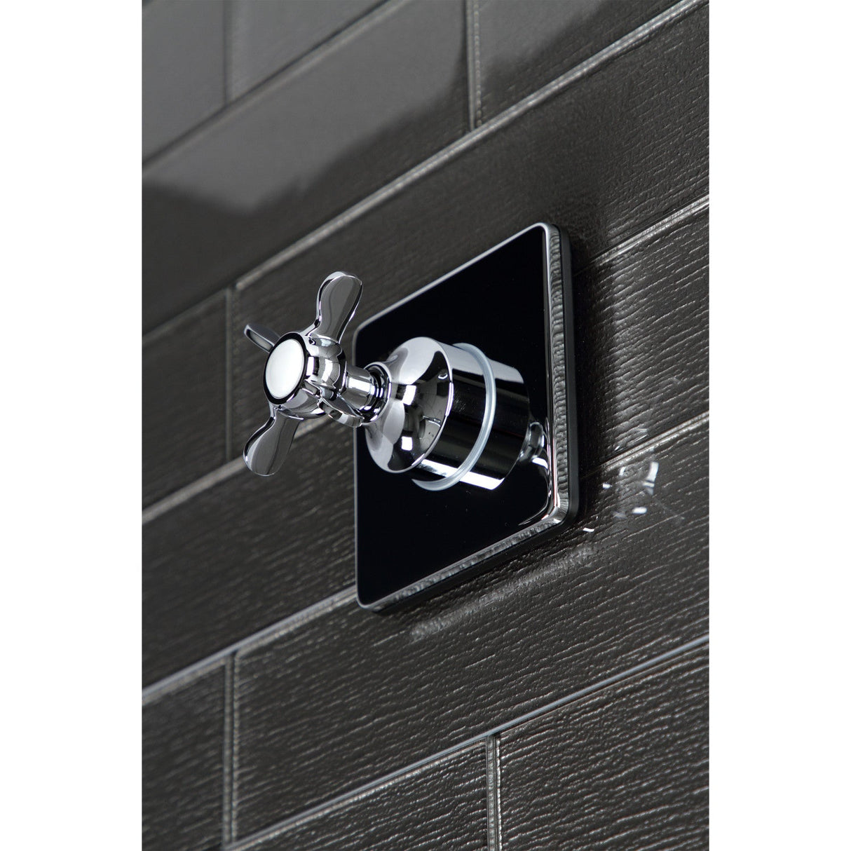 KS3041BEX Single-Handle Wall Mount Three-Way Diverter Valve with Trim Kit, Polished Chrome