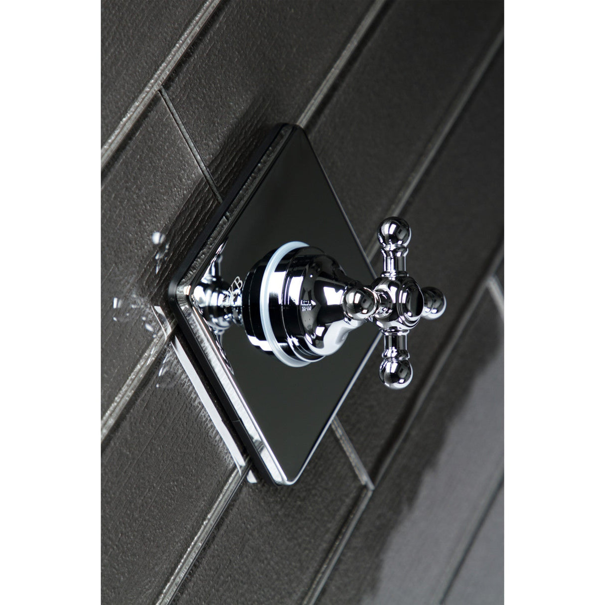 KS3041BX Single-Handle Wall Mount Three-Way Diverter Valve with Trim Kit, Polished Chrome