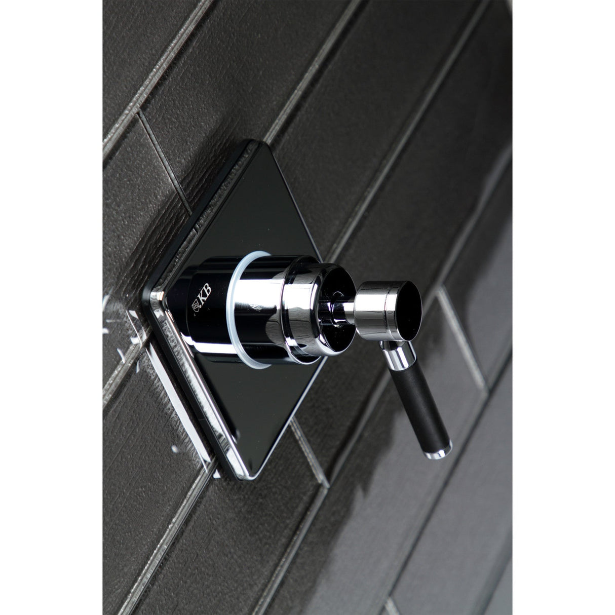 Kaiser KS3041DKL Single-Handle Wall Mount Three-Way Diverter Valve with Trim Kit, Polished Chrome