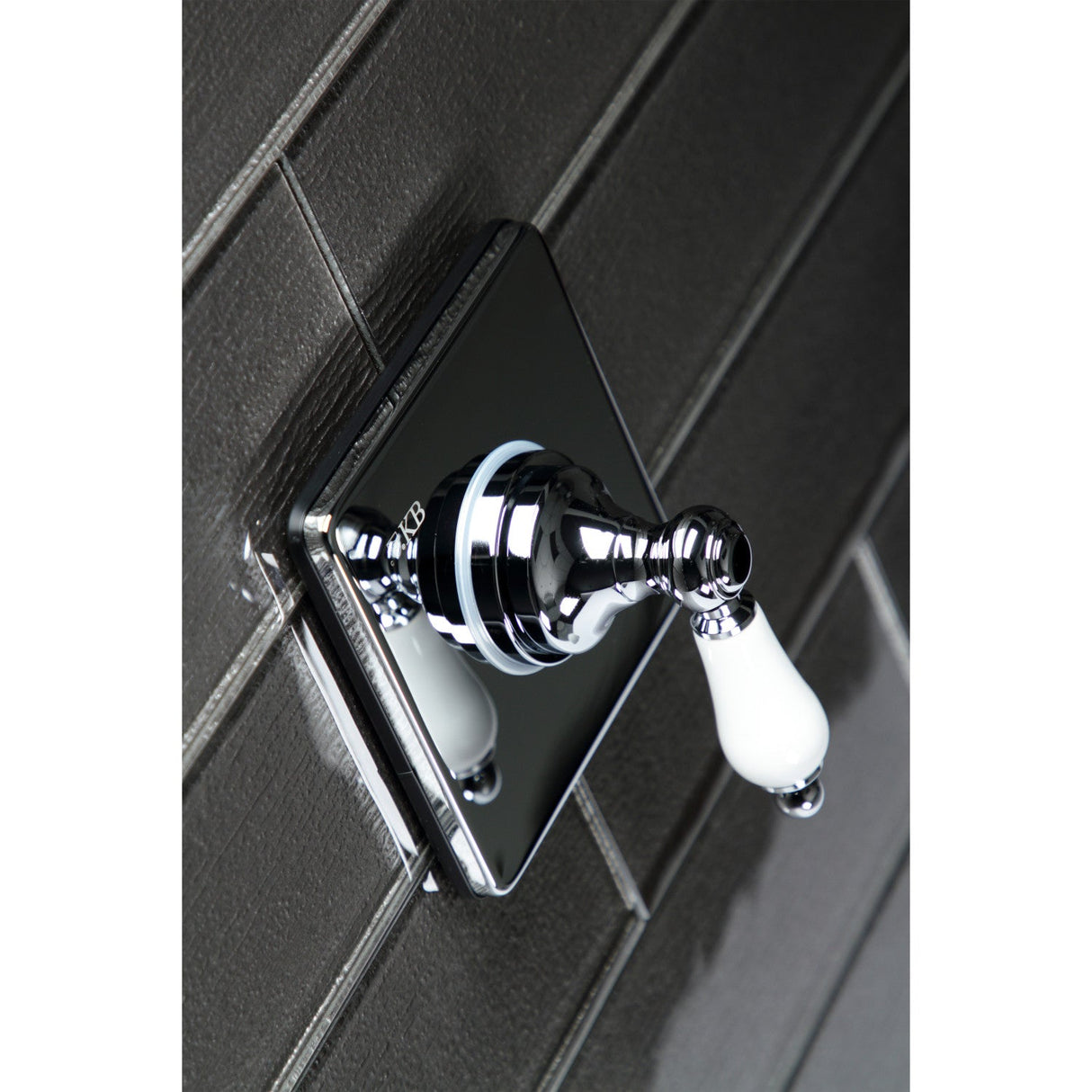 KS3041PL Single-Handle Wall Mount Three-Way Diverter Valve with Trim Kit, Polished Chrome