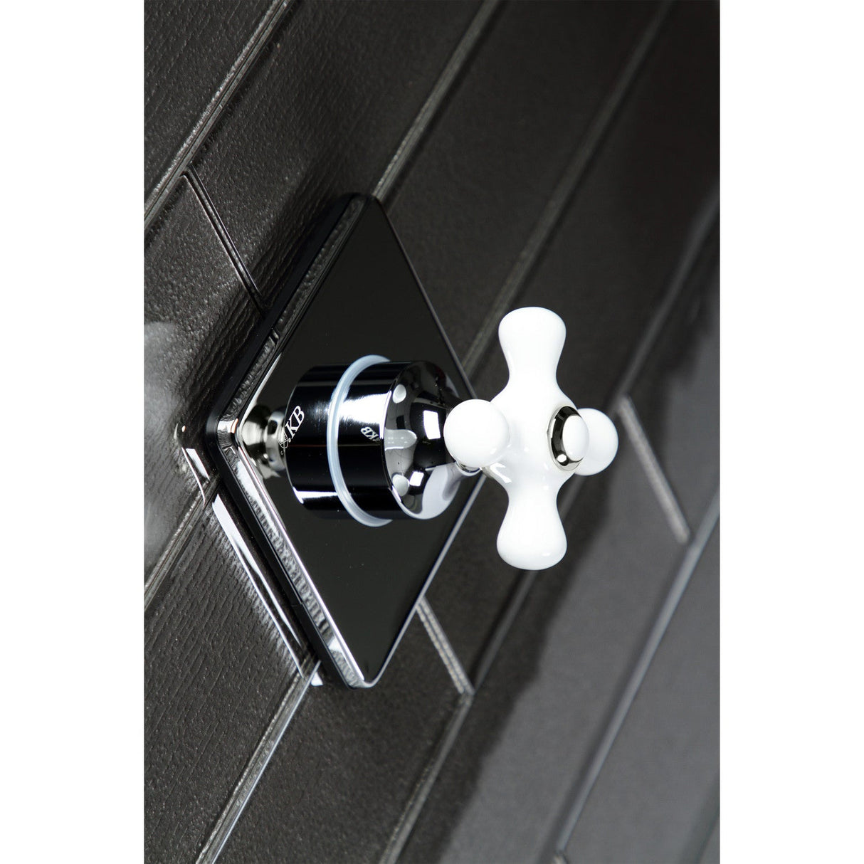 KS3041PX Single-Handle Wall Mount Three-Way Diverter Valve with Trim Kit, Polished Chrome
