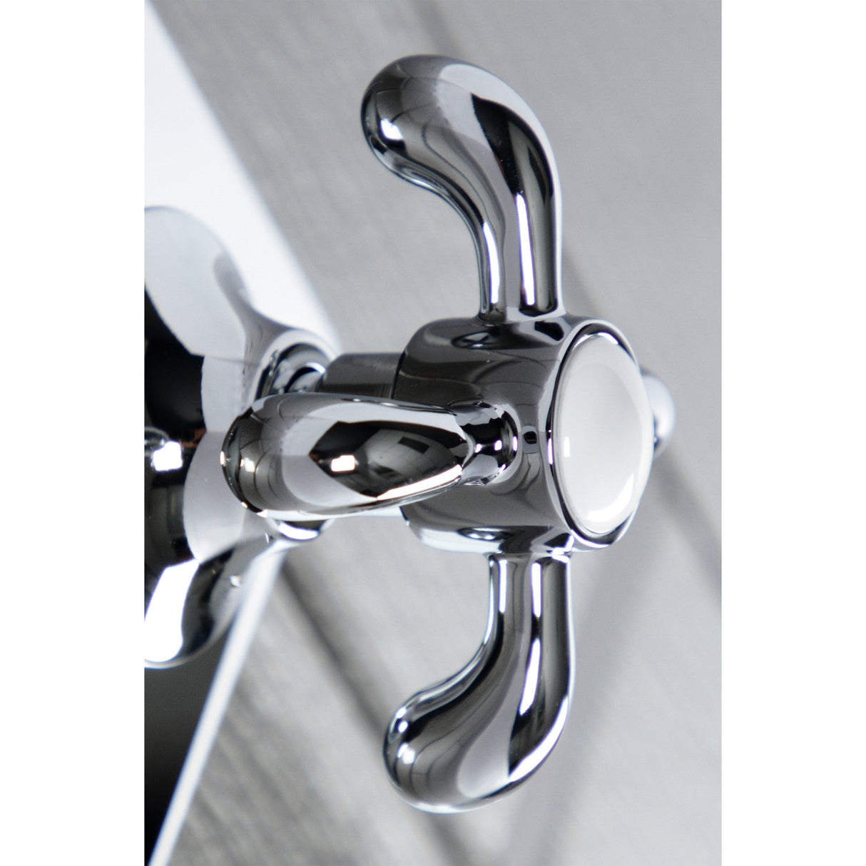 KS3041TX Single-Handle Wall Mount Three-Way Diverter Valve with Trim Kit, Polished Chrome
