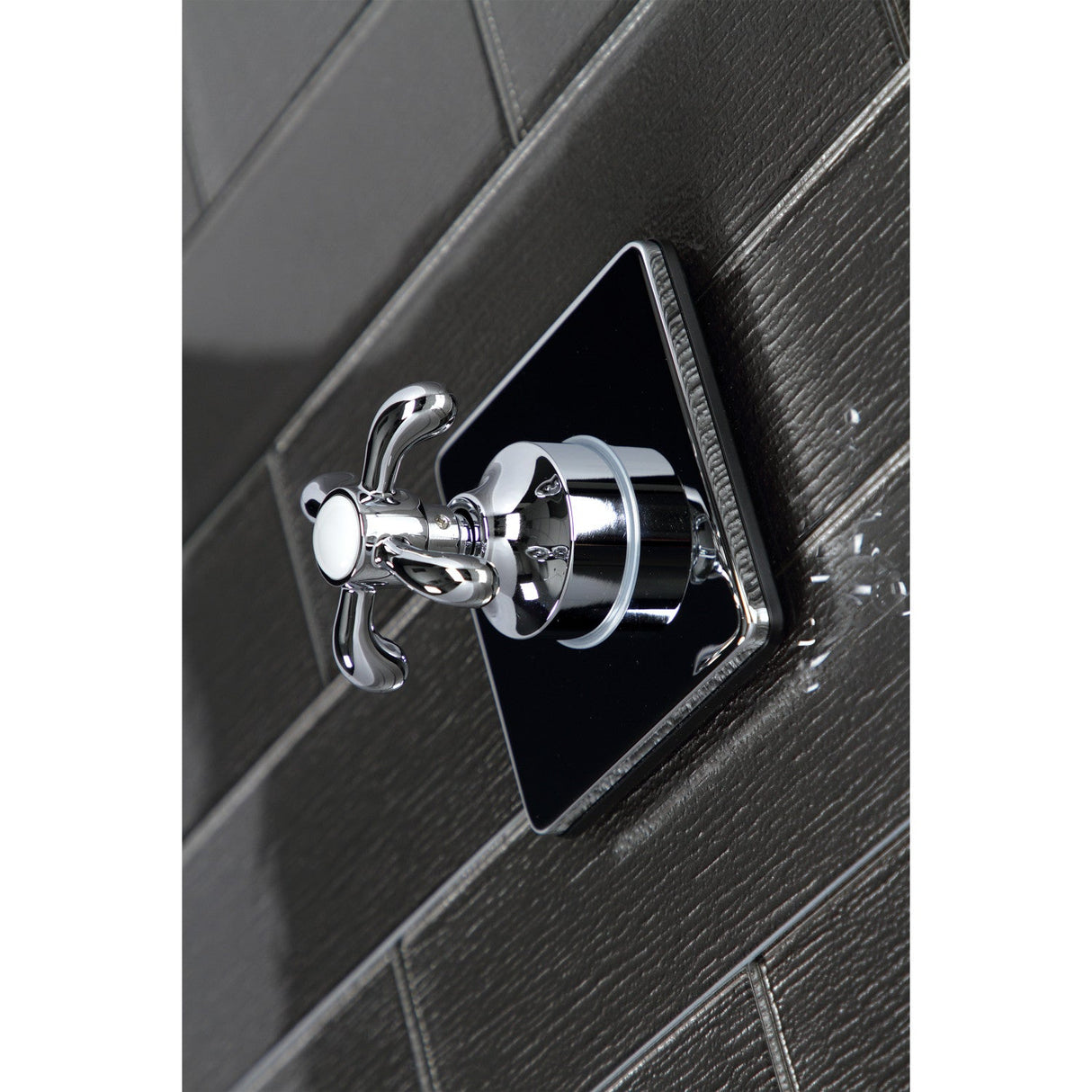 KS3041TX Single-Handle Wall Mount Three-Way Diverter Valve with Trim Kit, Polished Chrome