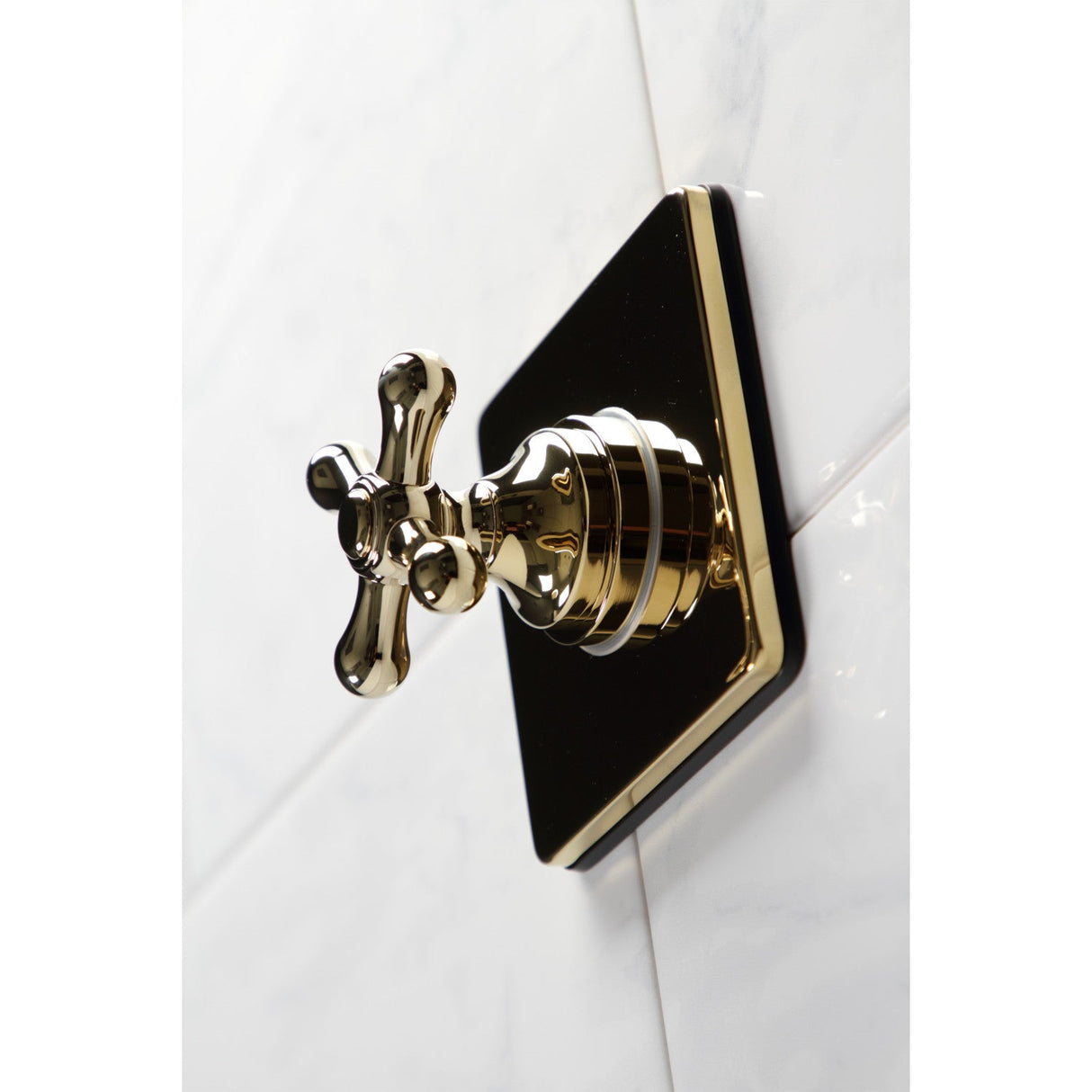 KS3042AX Single-Handle Wall Mount Three-Way Diverter Valve with Trim Kit, Polished Brass