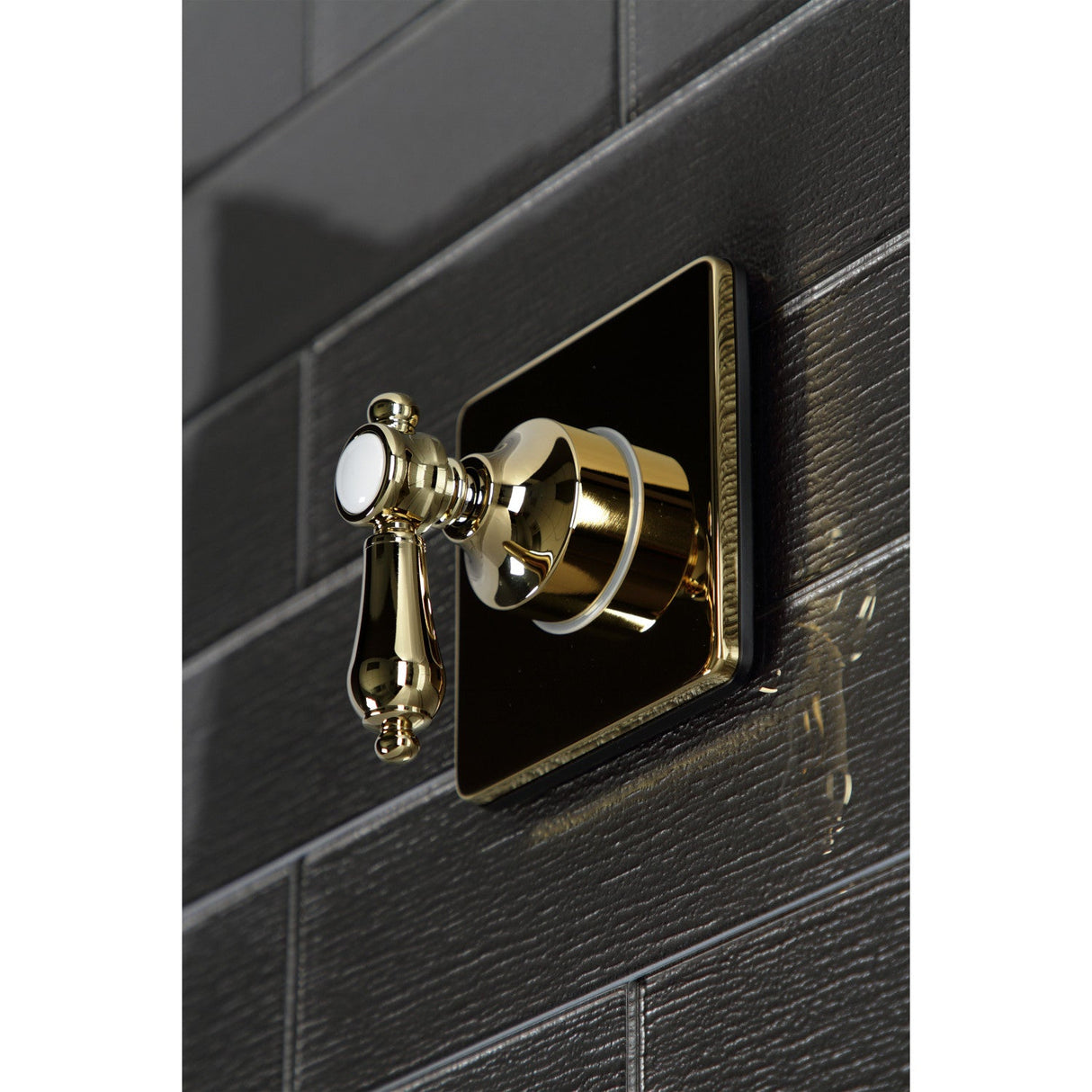 Heirloom KS3042BAL Single-Handle Wall Mount Three-Way Diverter Valve with Trim Kit, Polished Brass