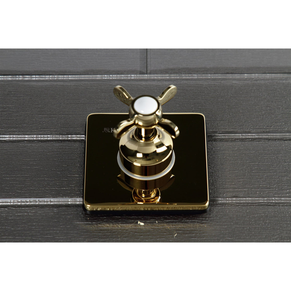 KS3042BEX Single-Handle Wall Mount Three-Way Diverter Valve with Trim Kit, Polished Brass