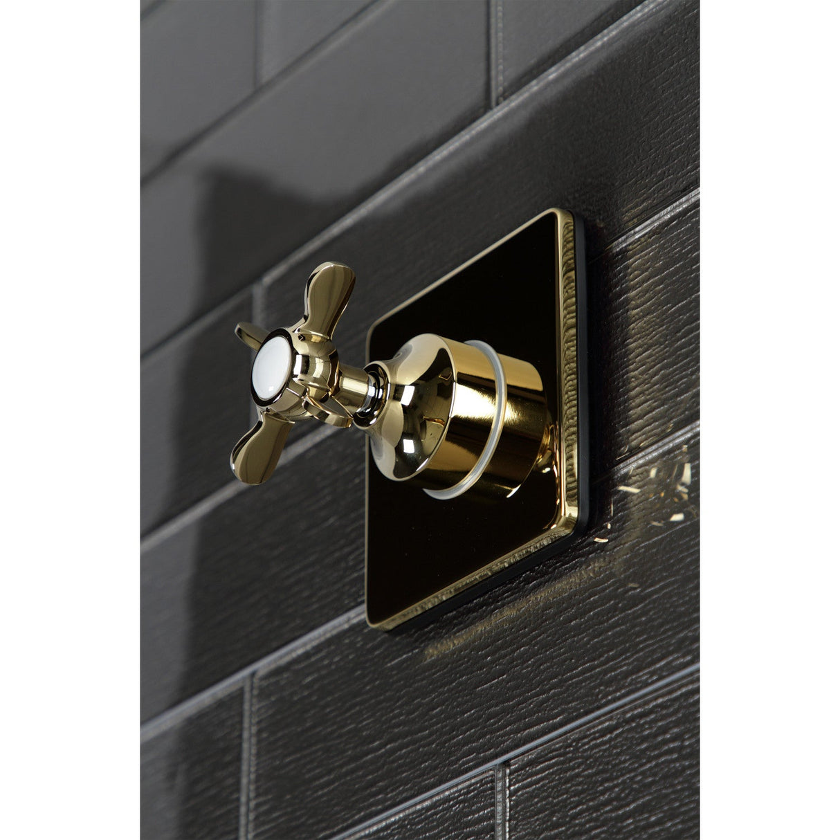 KS3042BEX Single-Handle Wall Mount Three-Way Diverter Valve with Trim Kit, Polished Brass
