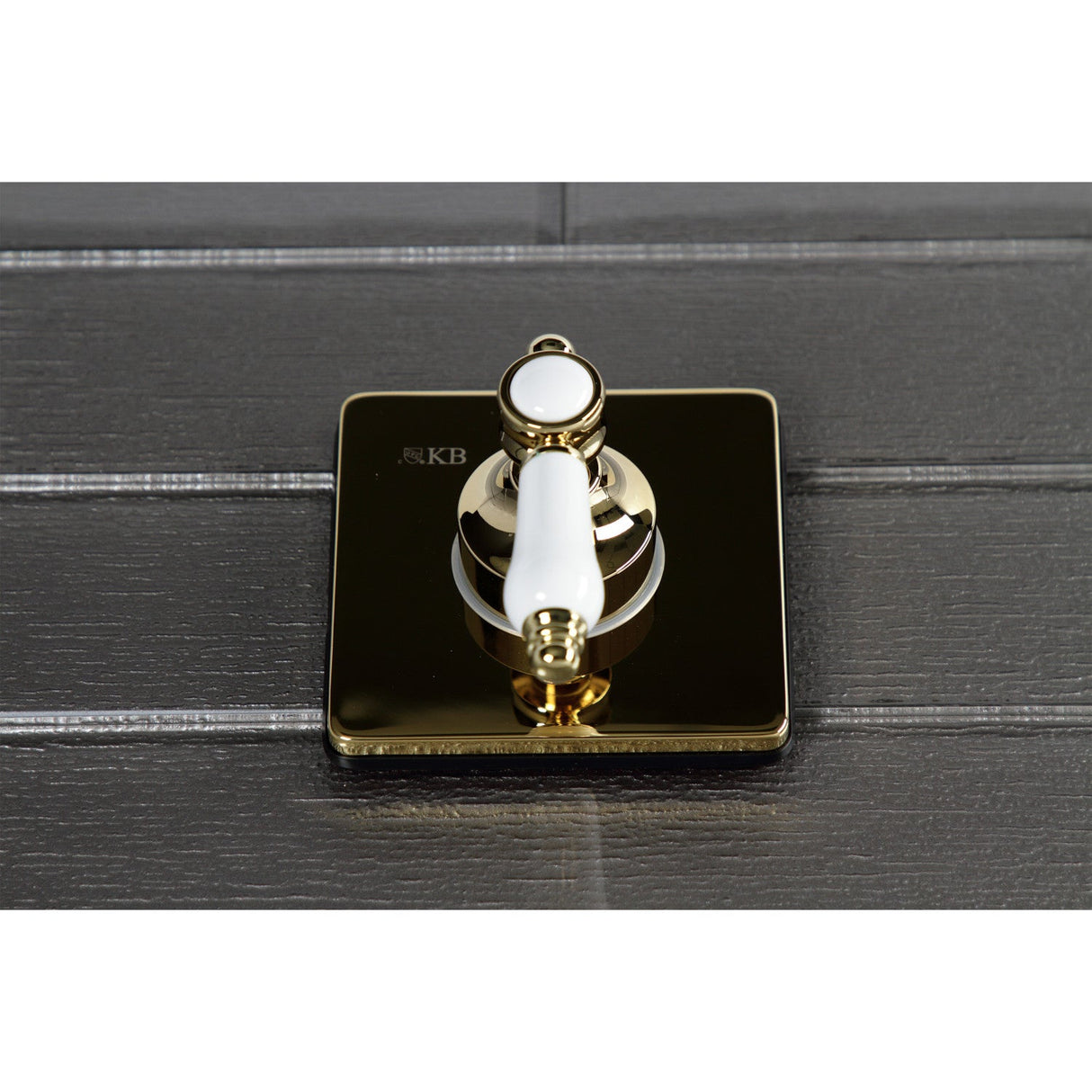 Bel-Air KS3042BPL Single-Handle Wall Mount Three-Way Diverter Valve with Trim Kit, Polished Brass