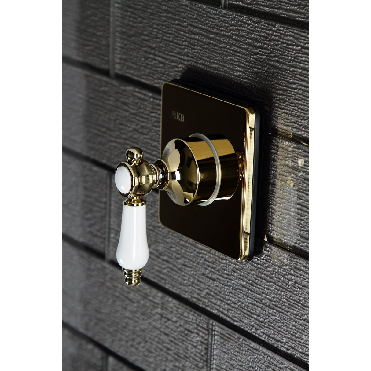 Bel-Air KS3042BPL Single-Handle Wall Mount Three-Way Diverter Valve with Trim Kit, Polished Brass