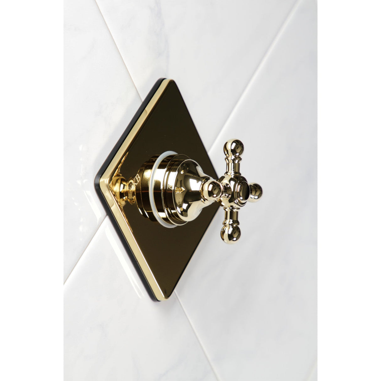 KS3042BX Single-Handle Wall Mount Three-Way Diverter Valve with Trim Kit, Polished Brass
