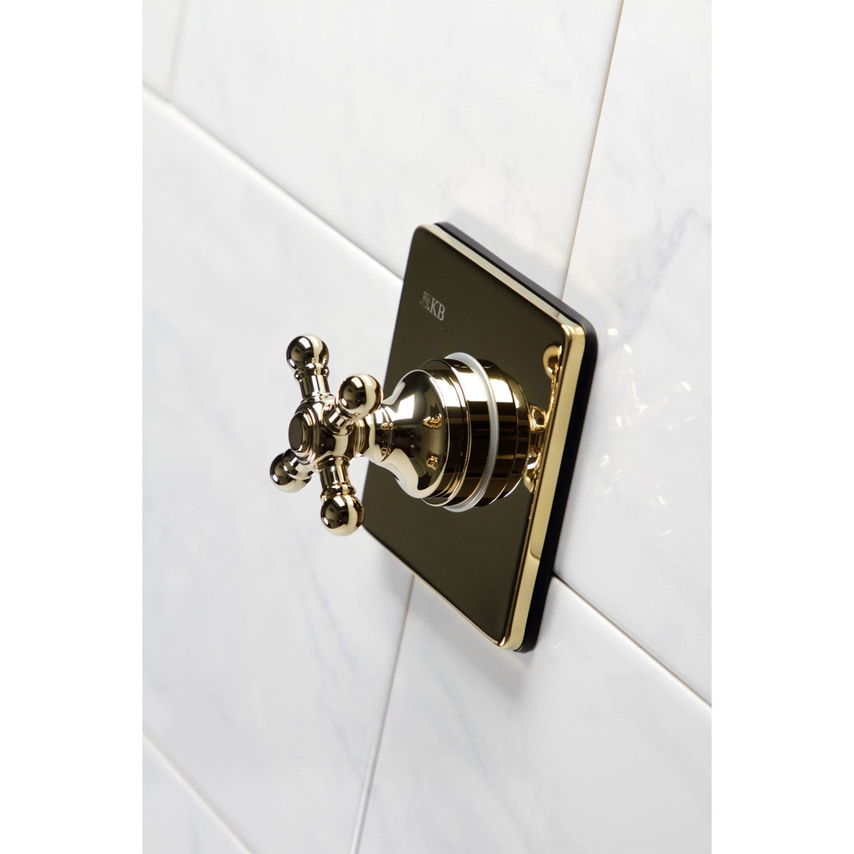 KS3042BX Single-Handle Wall Mount Three-Way Diverter Valve with Trim Kit, Polished Brass