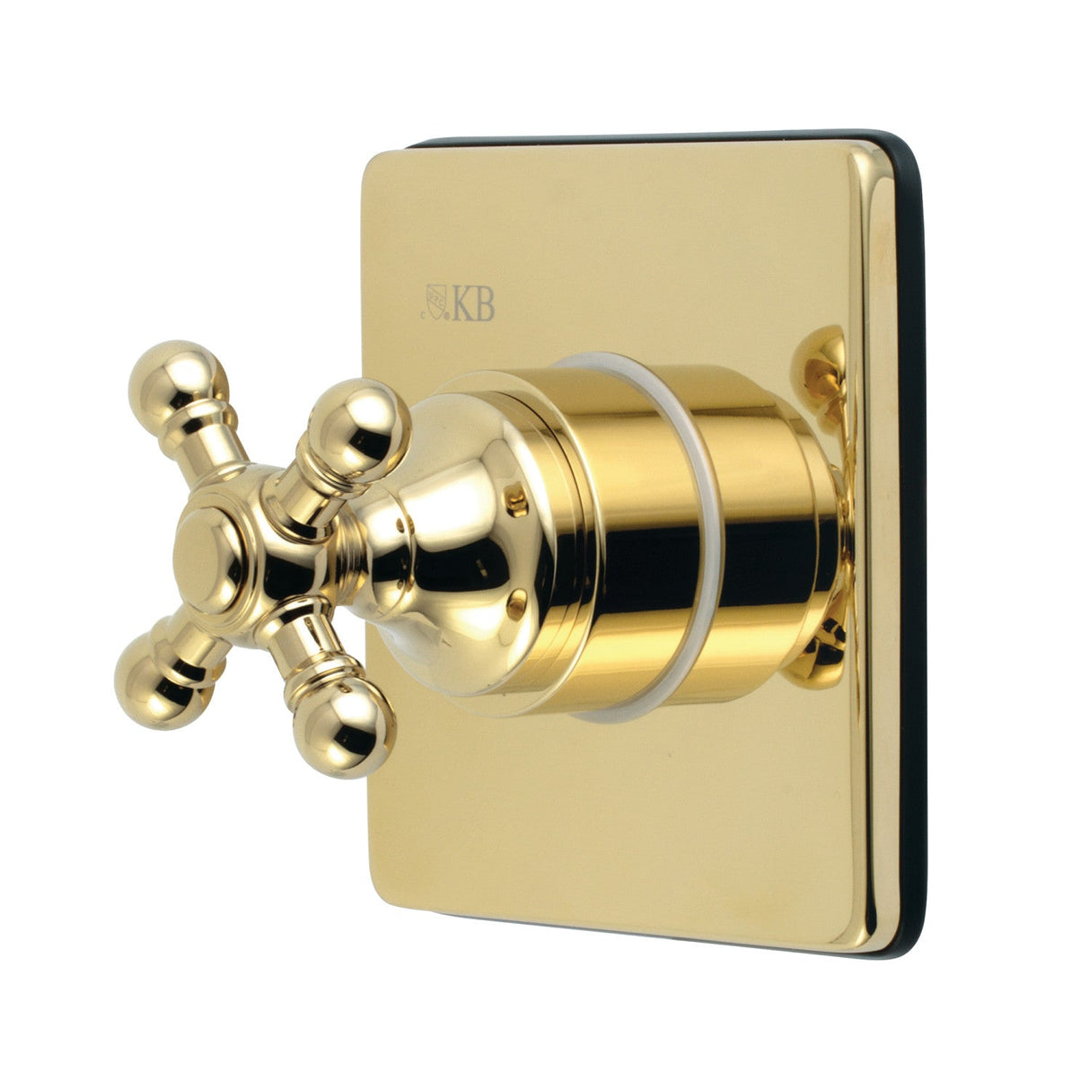 KS3042BX Single-Handle Wall Mount Three-Way Diverter Valve with Trim Kit, Polished Brass