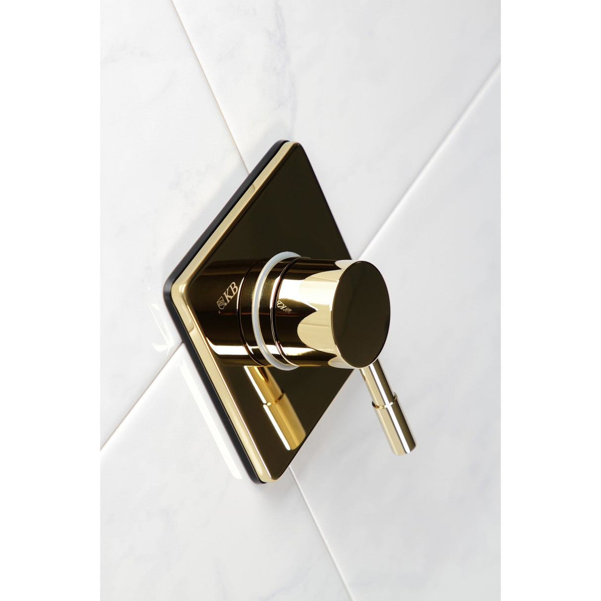 Concord KS3042DL Single-Handle Wall Mount Three-Way Diverter Valve with Trim Kit, Polished Brass