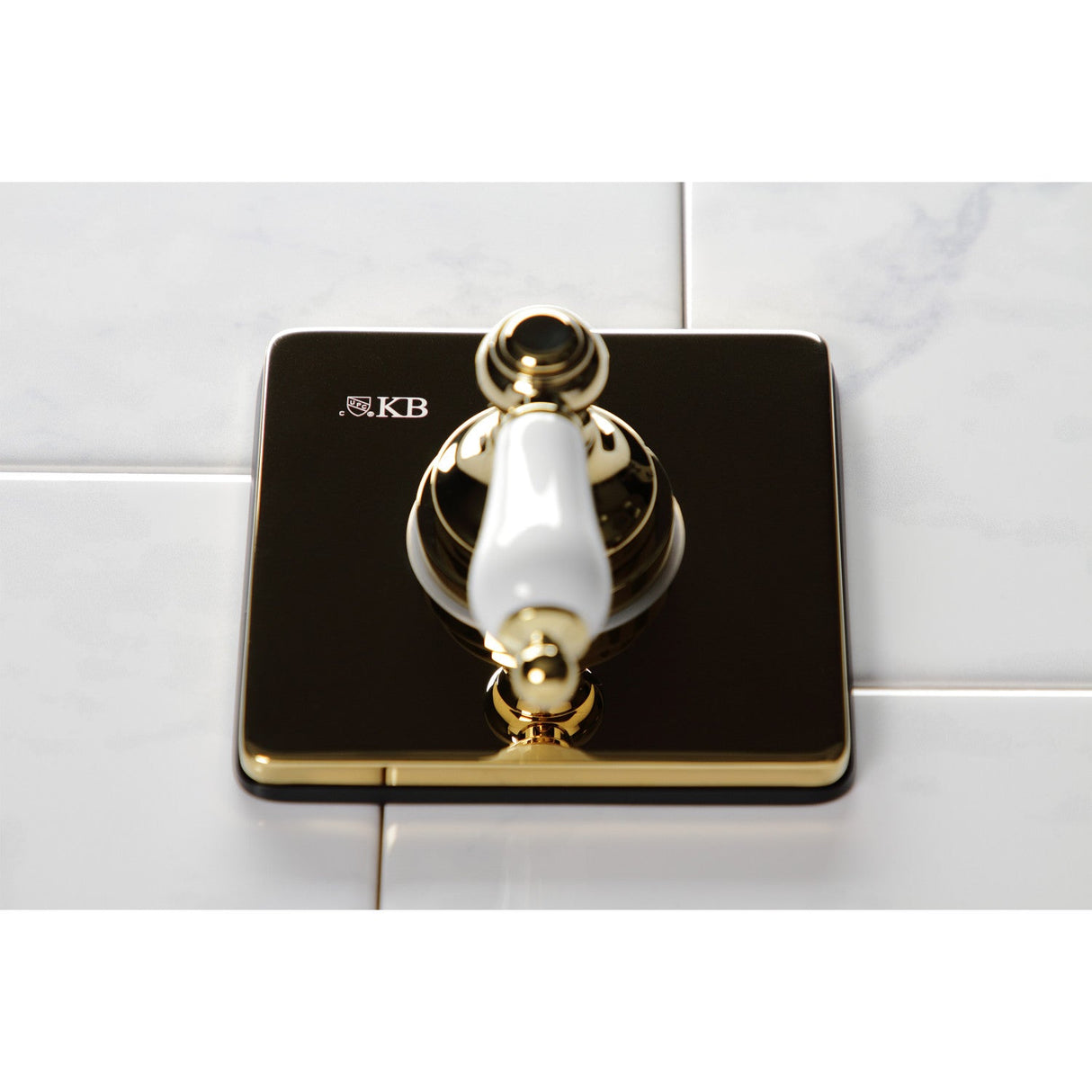 KS3042PL Single-Handle Wall Mount Three-Way Diverter Valve with Trim Kit, Polished Brass