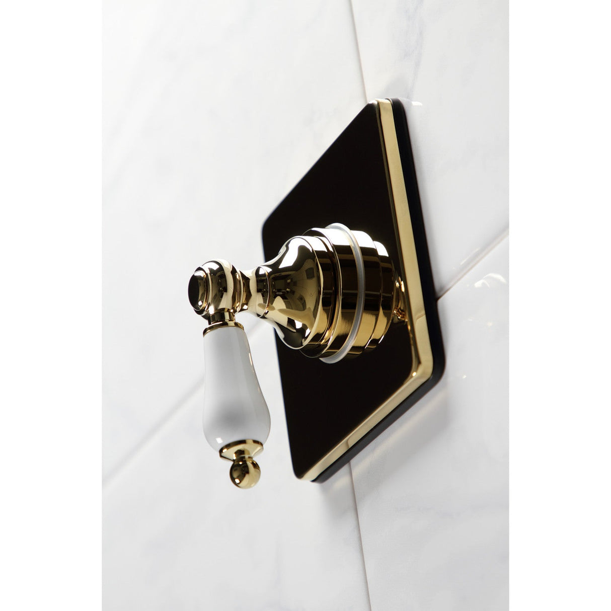KS3042PL Single-Handle Wall Mount Three-Way Diverter Valve with Trim Kit, Polished Brass