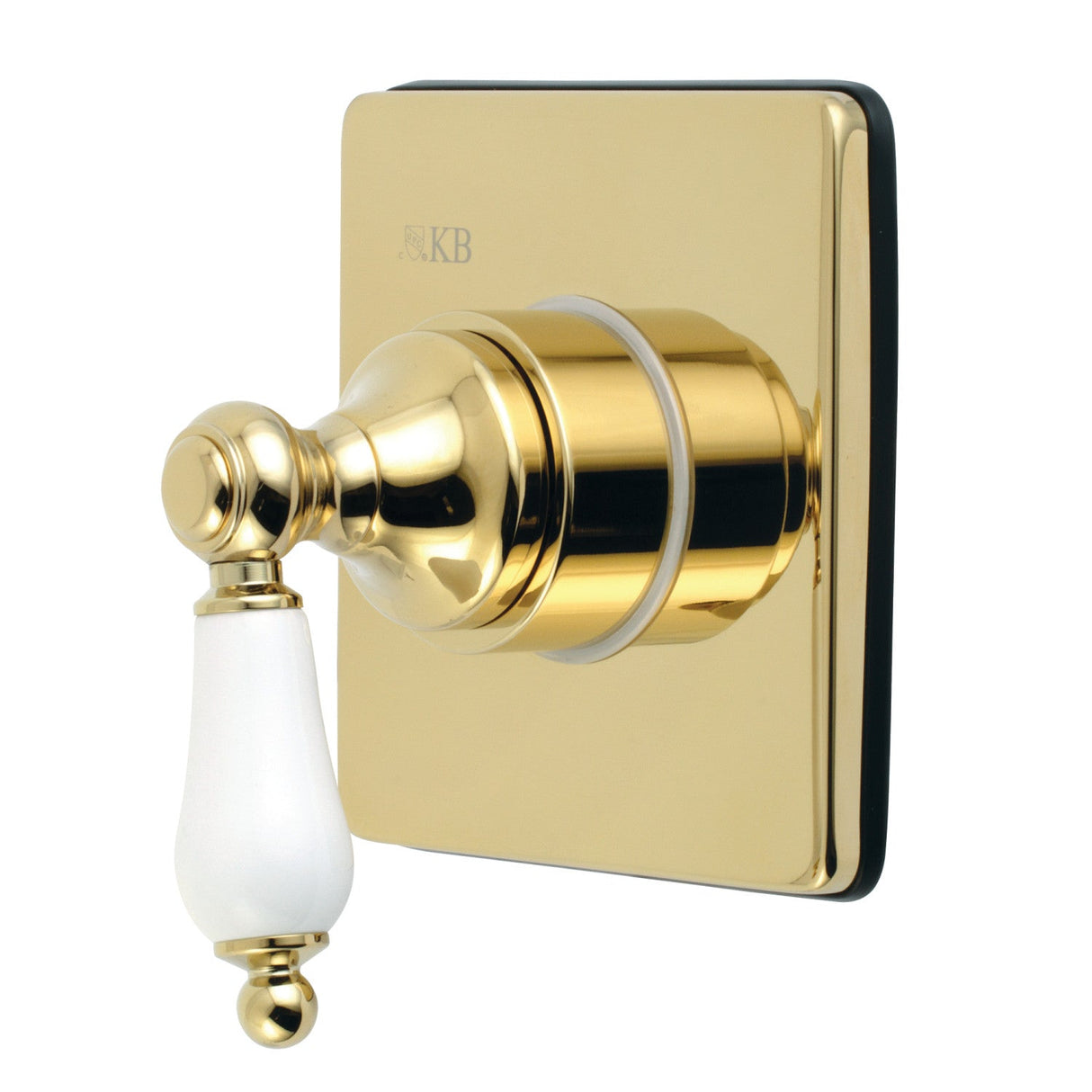 KS3042PL Single-Handle Wall Mount Three-Way Diverter Valve with Trim Kit, Polished Brass