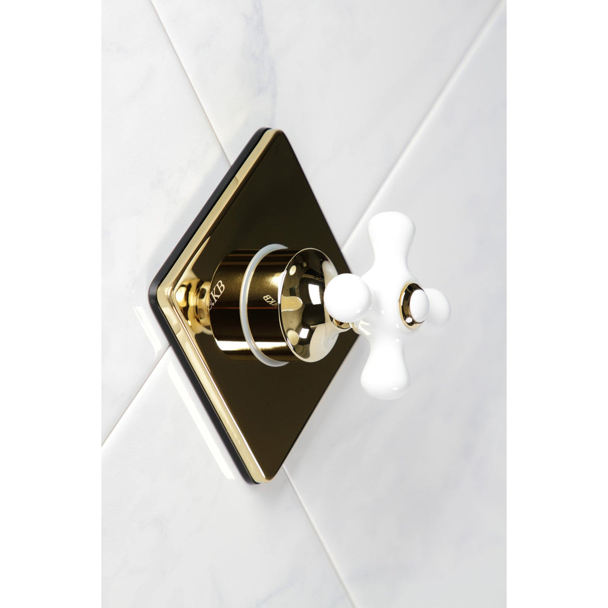 KS3042PX Single-Handle Wall Mount Three-Way Diverter Valve with Trim Kit, Polished Brass