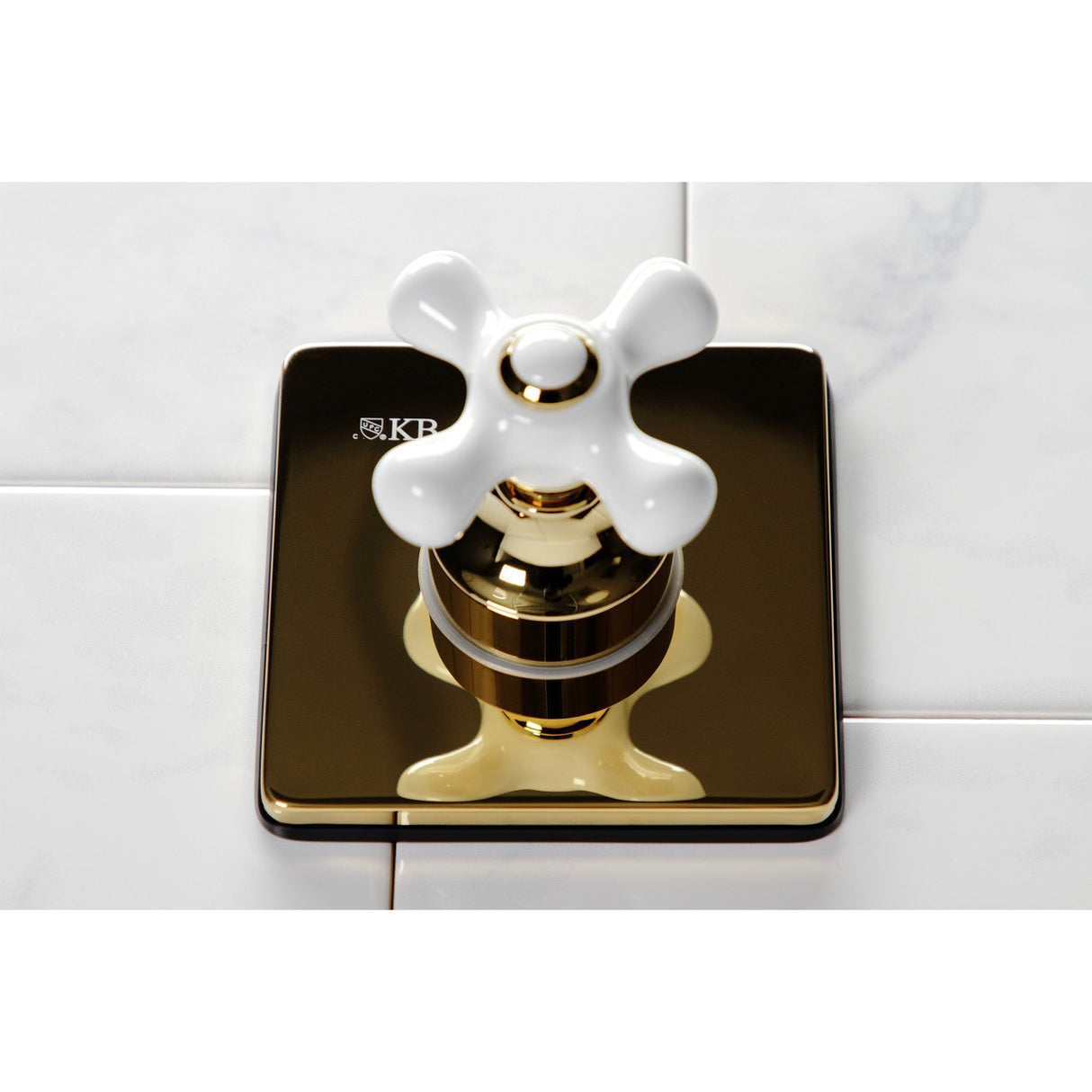 KS3042PX Single-Handle Wall Mount Three-Way Diverter Valve with Trim Kit, Polished Brass