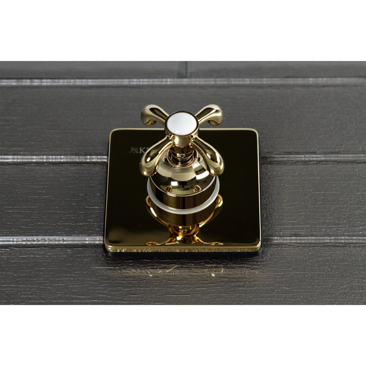 KS3042TX Single-Handle Wall Mount Three-Way Diverter Valve with Trim Kit, Polished Brass