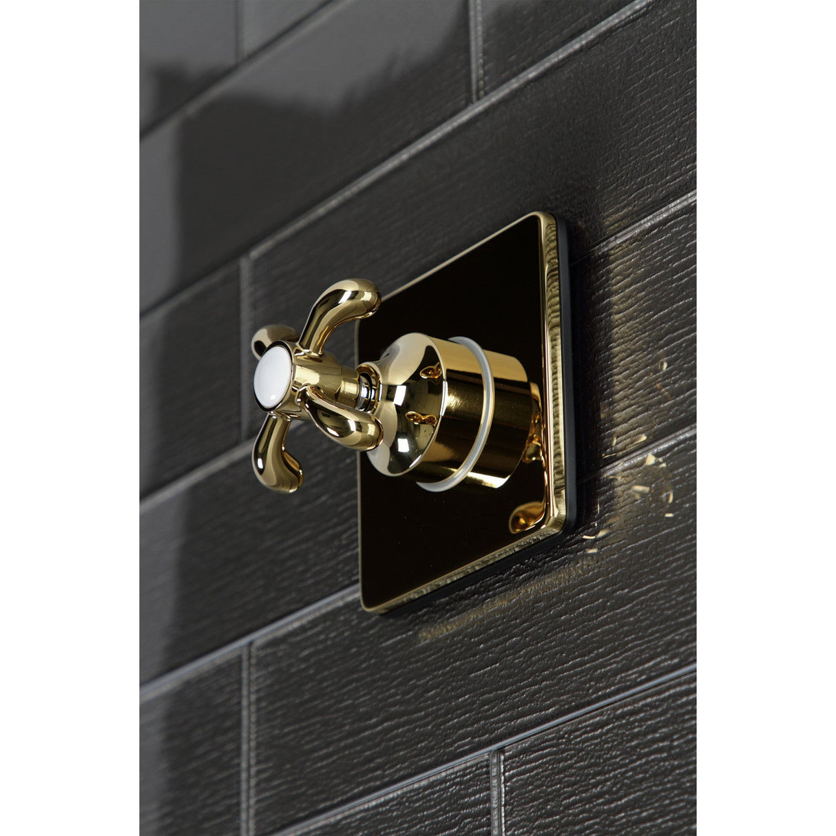 KS3042TX Single-Handle Wall Mount Three-Way Diverter Valve with Trim Kit, Polished Brass