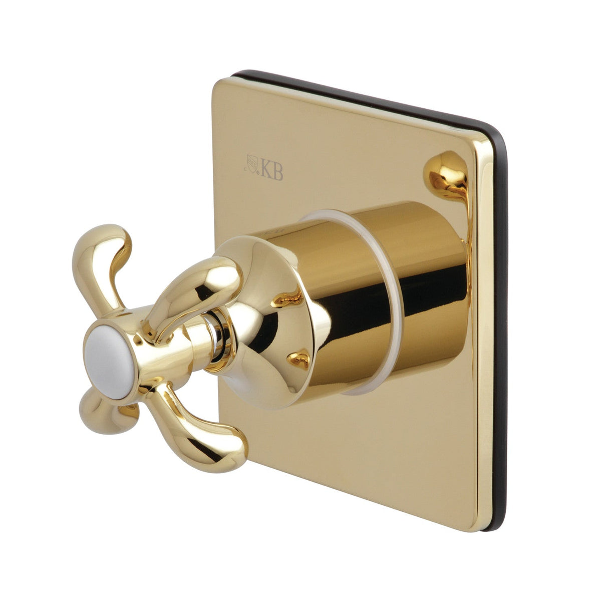 KS3042TX Single-Handle Wall Mount Three-Way Diverter Valve with Trim Kit, Polished Brass