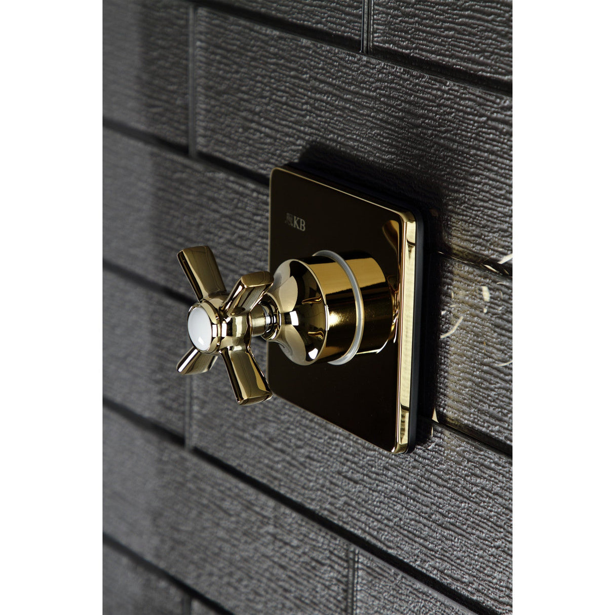 KS3042ZX Single-Handle Wall Mount Three-Way Diverter Valve with Trim Kit, Polished Brass