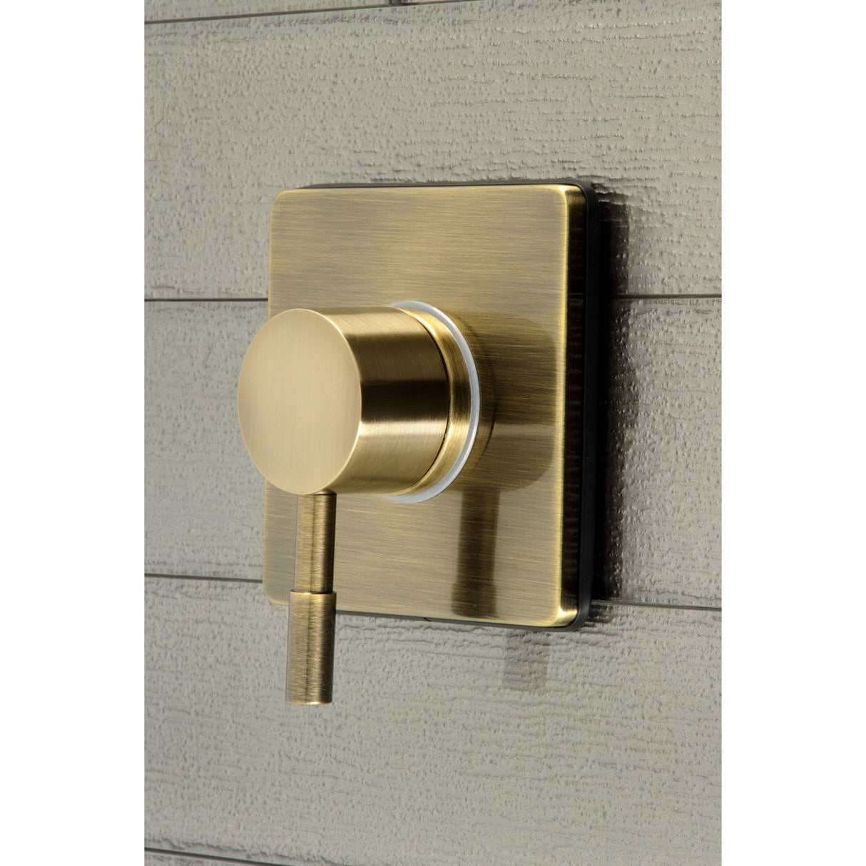 Concord KS3043DL Single-Handle Wall Mount Three-Way Diverter Valve with Trim Kit, Antique Brass