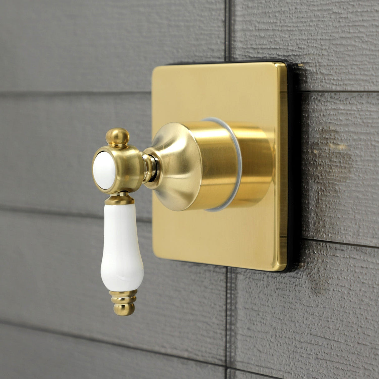 Bel-Air KS3047BPL Single-Handle Wall Mount Three-Way Diverter Valve with Trim Kit, Brushed Brass