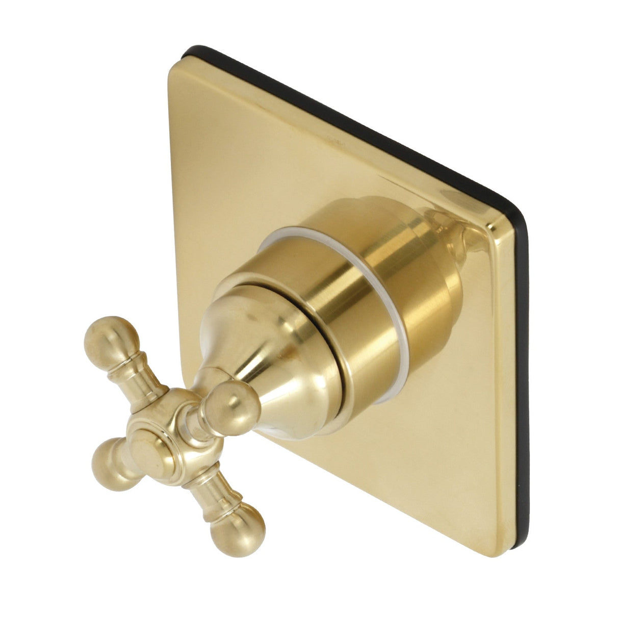 KS3047BX Single-Handle Wall Mount Three-Way Diverter Valve with Trim Kit, Brushed Brass