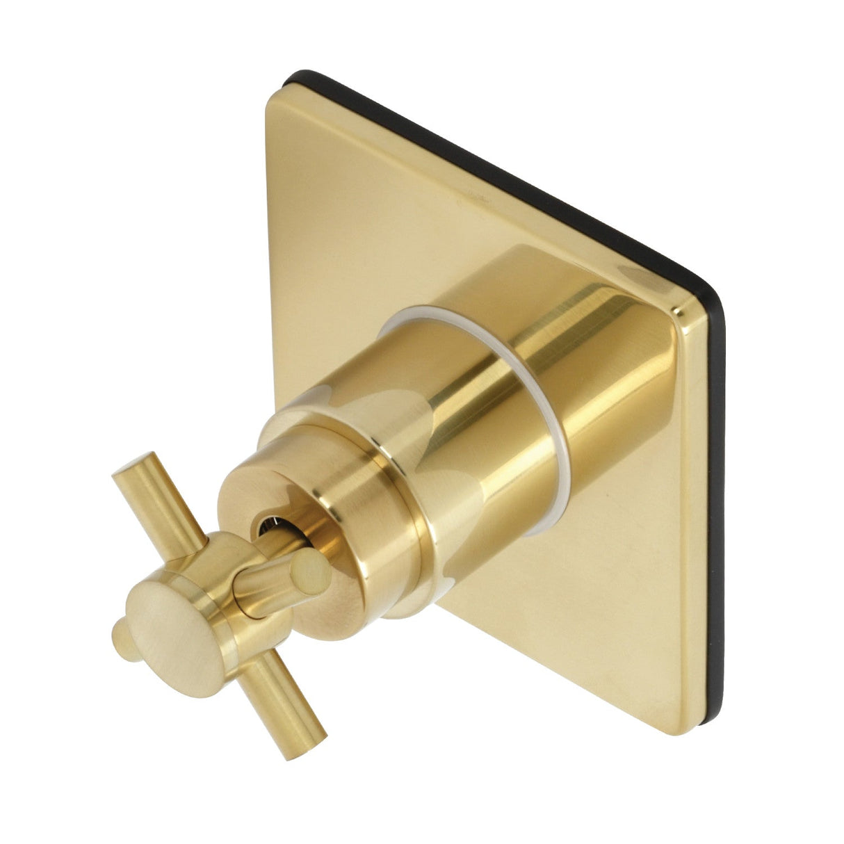 Concord KS3047DX Single-Handle Wall Mount Three-Way Diverter Valve with Trim Kit, Brushed Brass