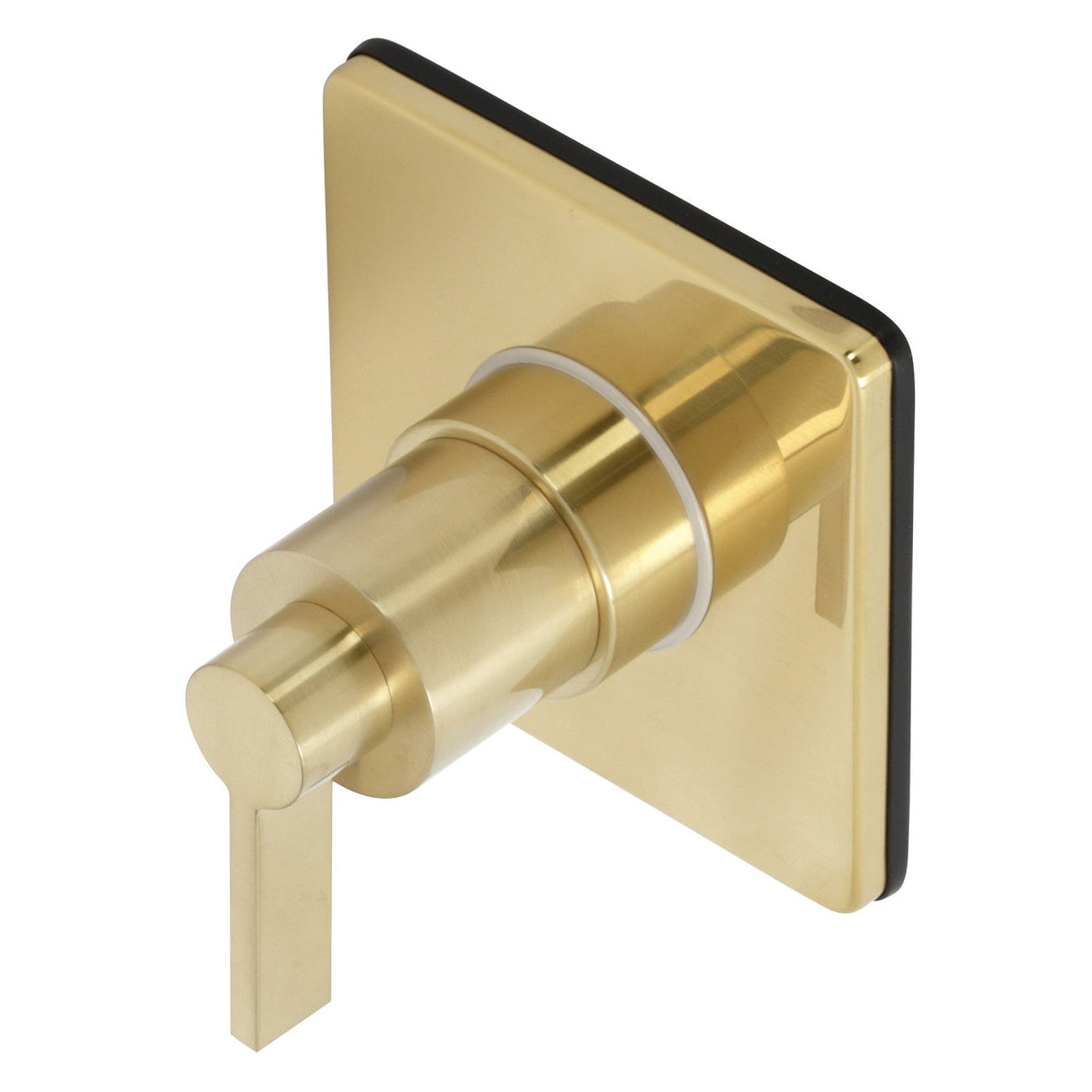 NuvoFusion KS3047NDL Single-Handle Wall Mount Three-Way Diverter Valve with Trim Kit, Brushed Brass