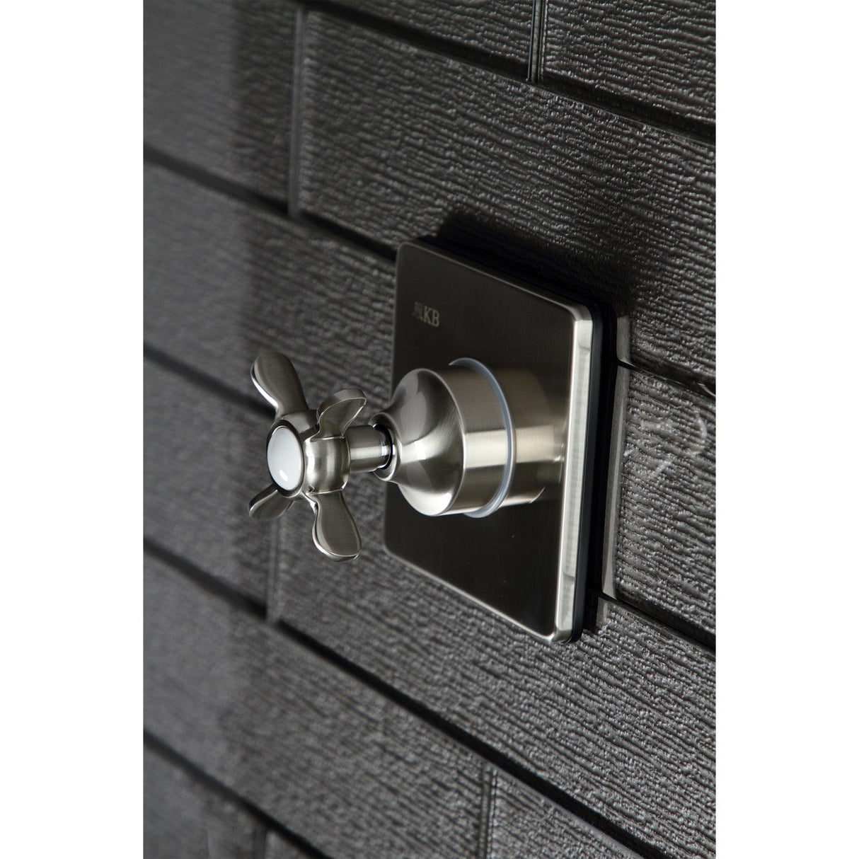 KS3048BEX Single-Handle Wall Mount Three-Way Diverter Valve with Trim Kit, Brushed Nickel